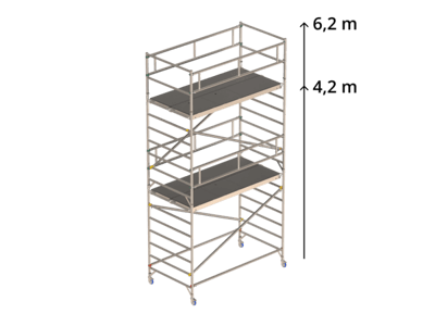 Rullestillads. Bredde 135, Længde 305, Højde 420 (Min. 7 dage)